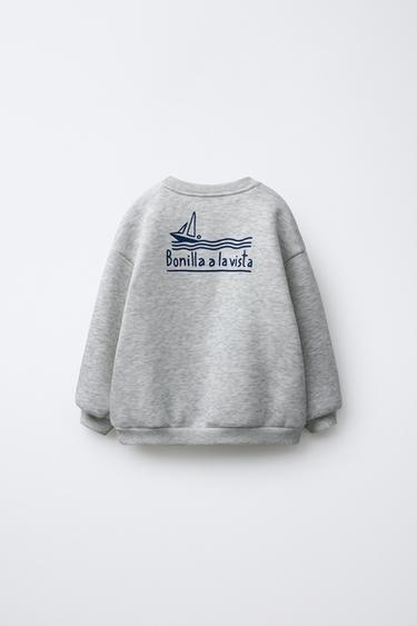 BONILLA A LA VISTA ® X ZARA EMBROIDERED SWEATSHIRT - Grey marl by Zara