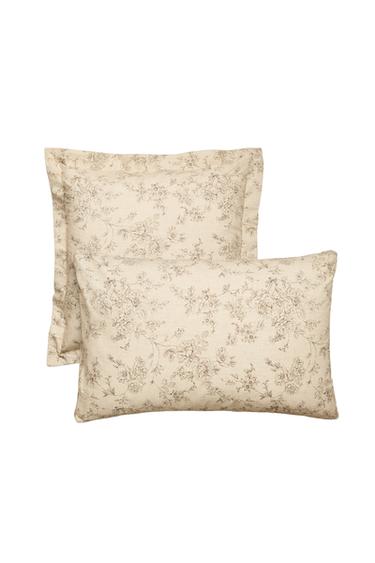 FLORAL PRINT PILLOWCASE - Beige by Zara