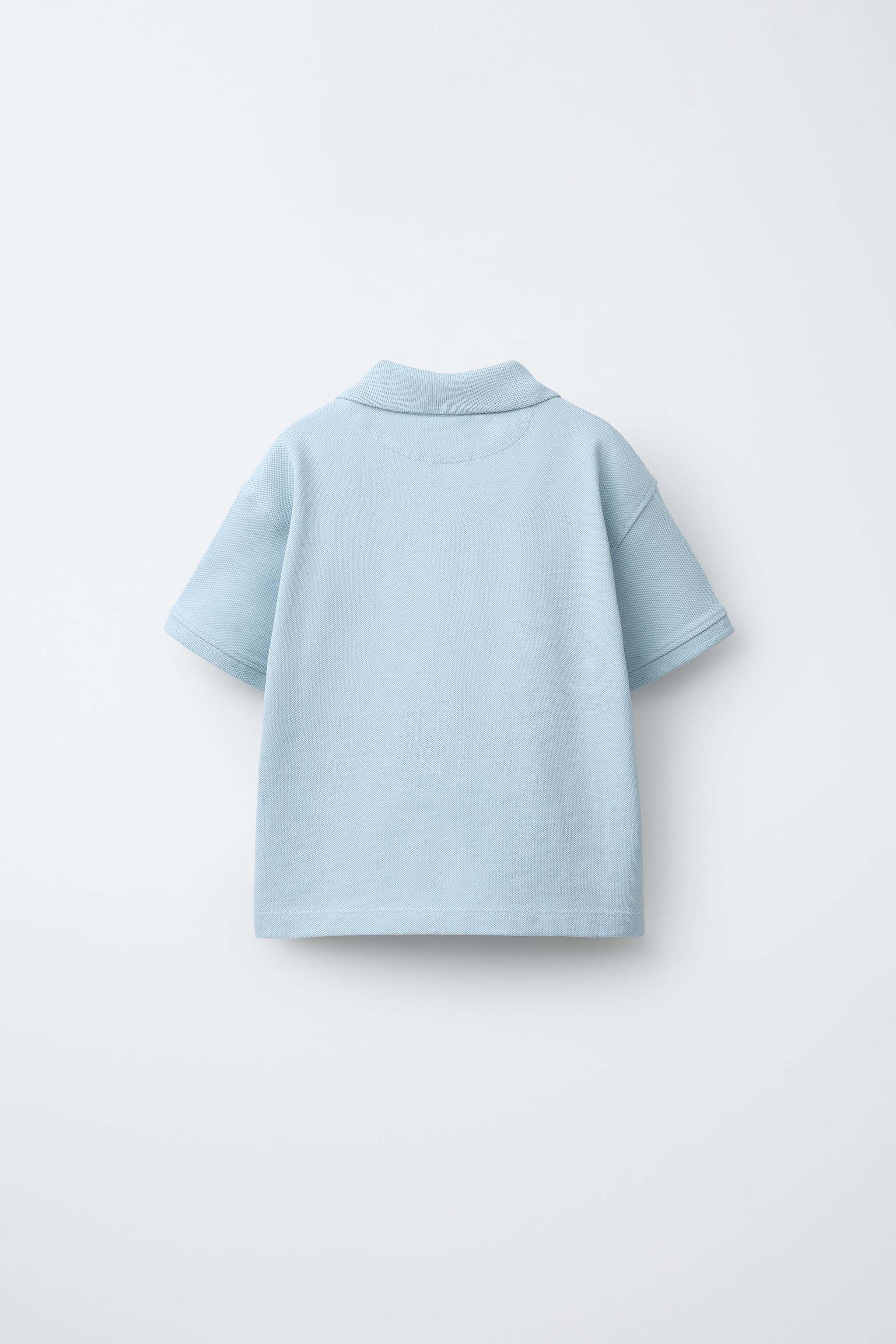 SOLID PIQUÉ POLO — Light blue (alternate view)