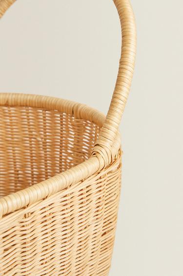 RATTAN TROLLEY WITH WHEELS - Light beige by Zara - Image 7