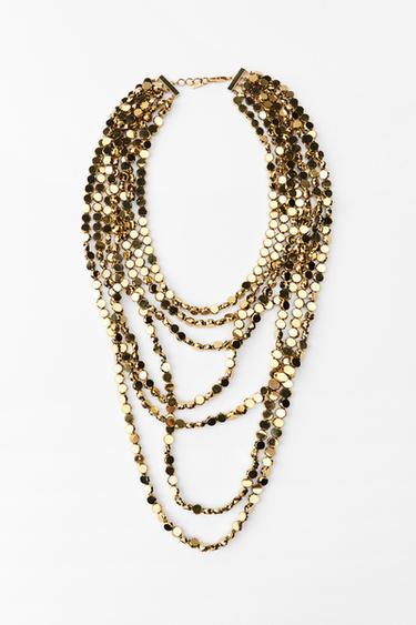 MULTI-STRAND NECKLACE - Golden by Zara