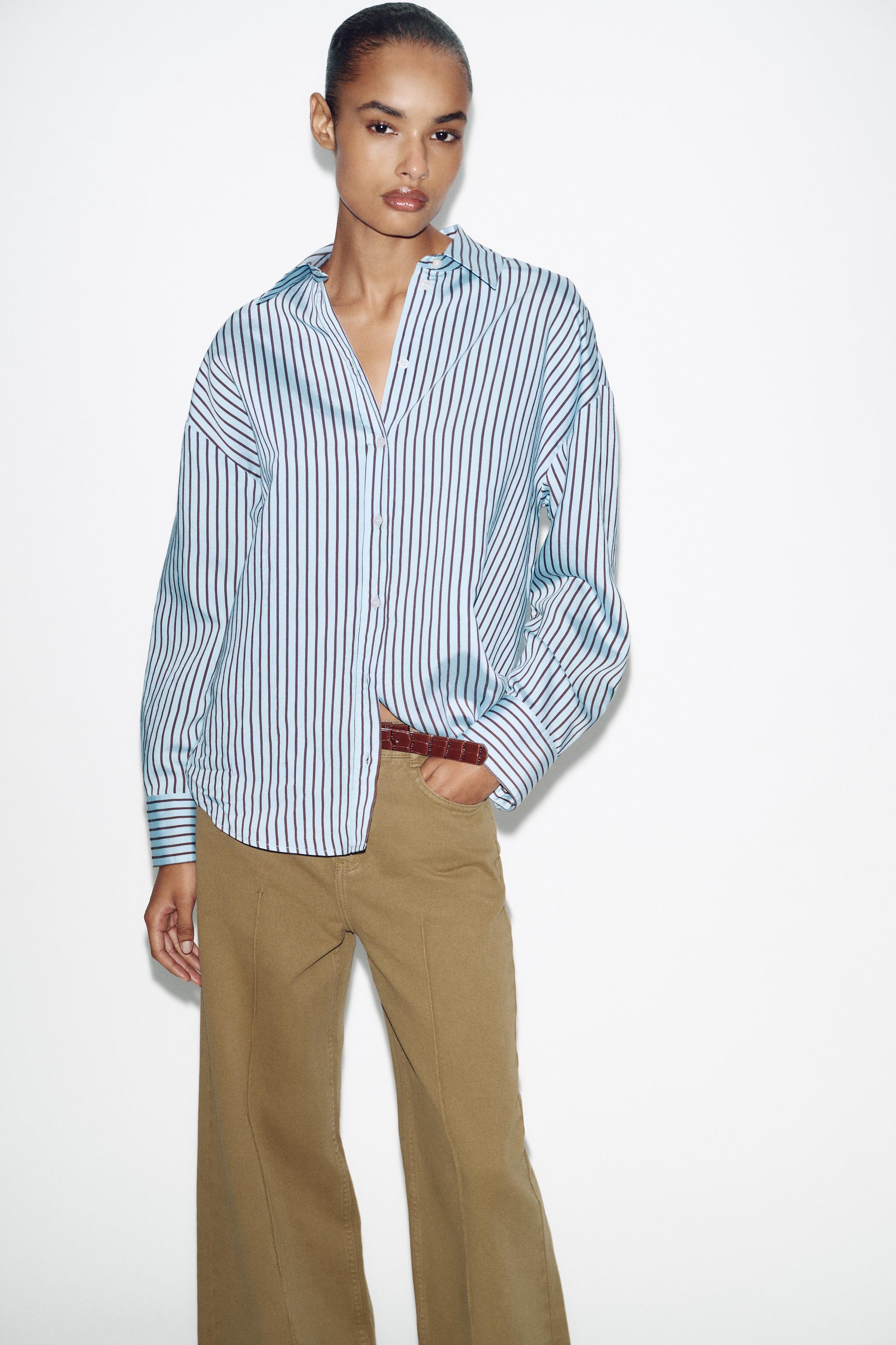 OVERSIZE STRIPED POPLIN SHIRT