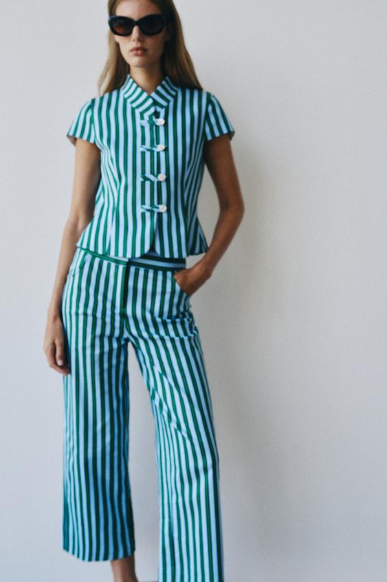 JUPE-CULOTTE À RAYURES - Multicolore de Zara - Image 3