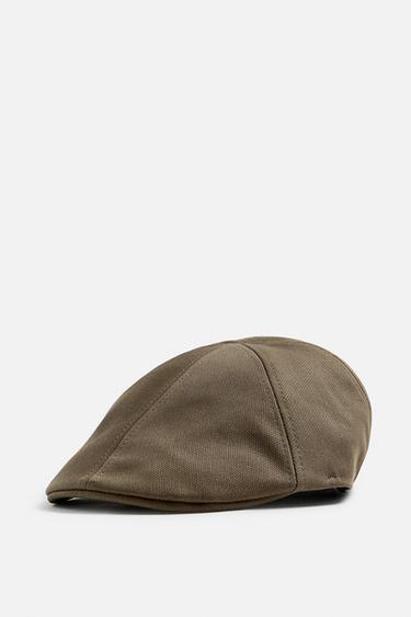 TEXTURED FLAT CAP - Beige by Zara - Image 0