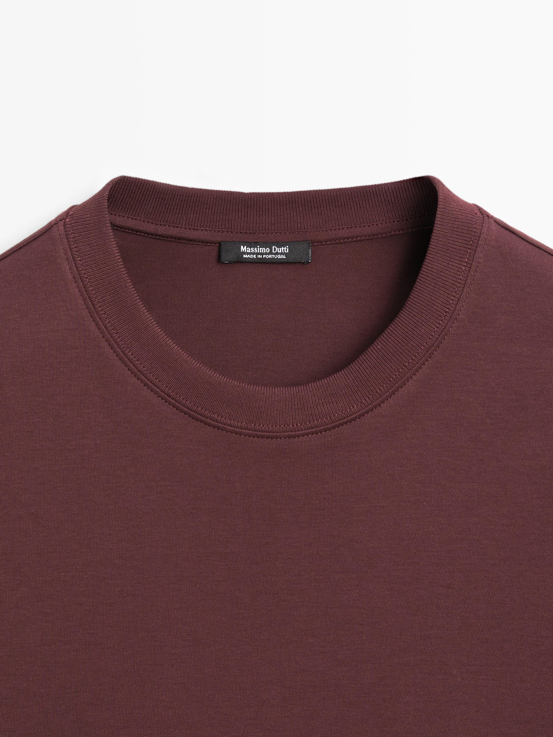 T-shirt à col rond 100 % coton interlock