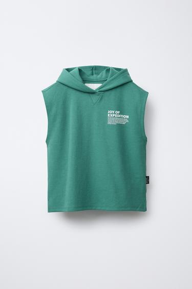 HOODIE AND INTERLOCK BERMUDA SHORTS SET - Green by Zara - Image 1
