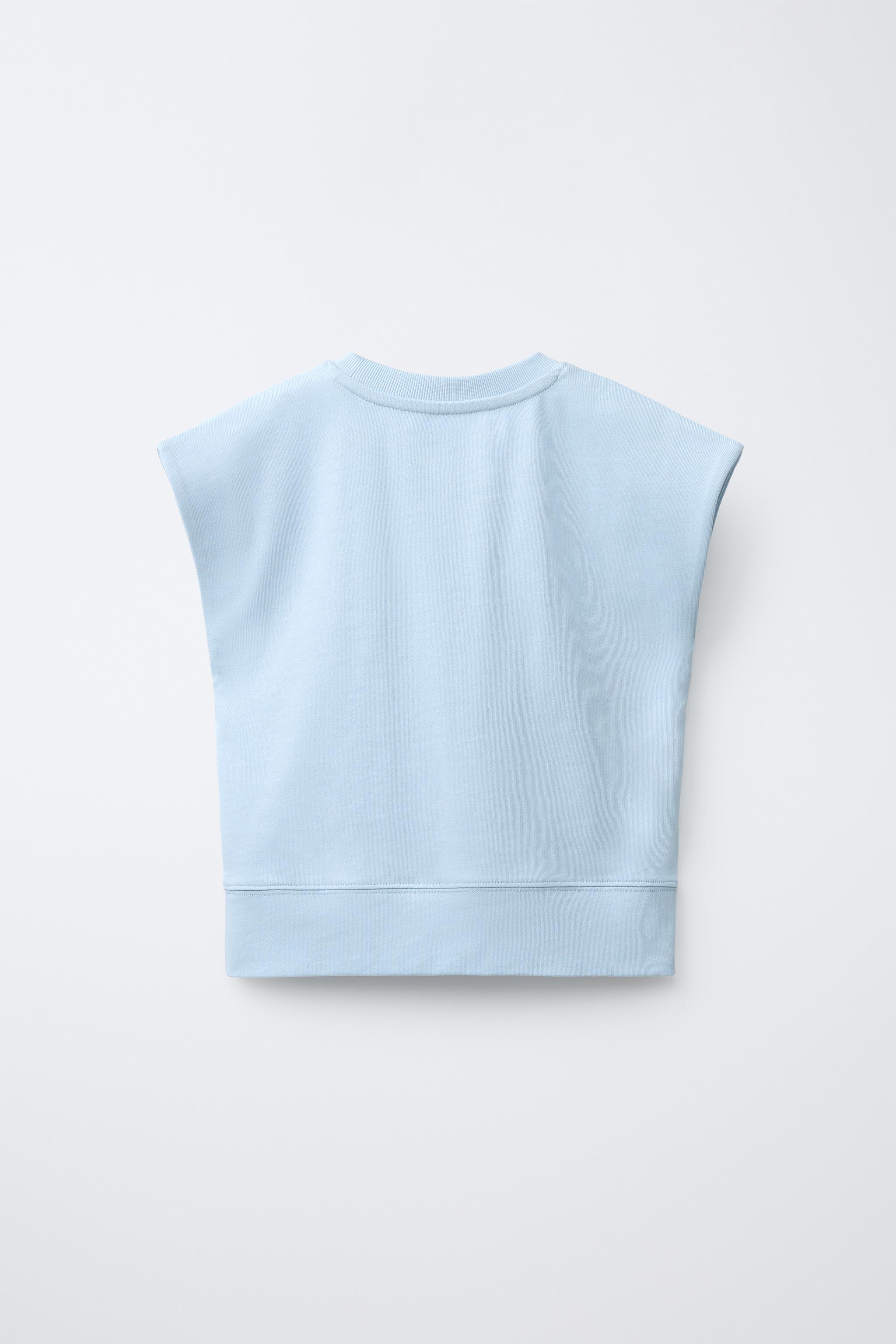 PLAIN HEAVY WEIGHT T-SHIRT — Sky blue