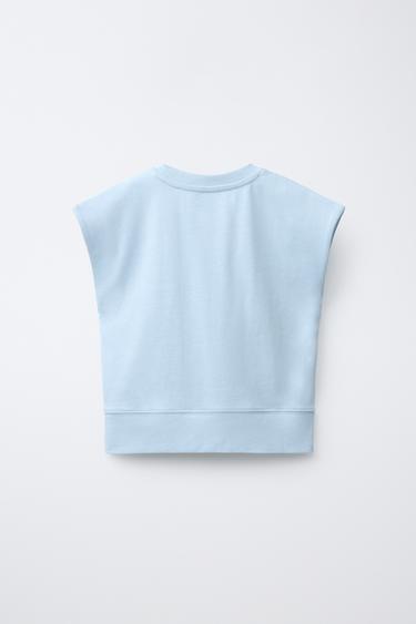T-SHIRT UNI HEAVY WEIGHT - Bleu ciel de Zara - Image 1