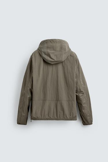 BLOUSON TECHNIQUE LÉGER - Vert gris de Zara - Image 7