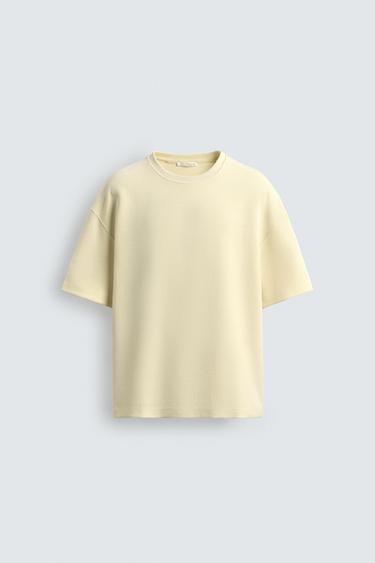 RELAXED FIT INTERLOCK SWEATSHIRT - Light yellow by Zara