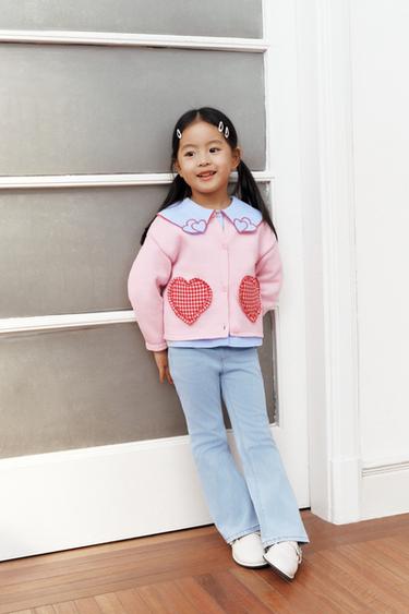 Zara 喇叭牛仔緊身褲 - 淡藍色