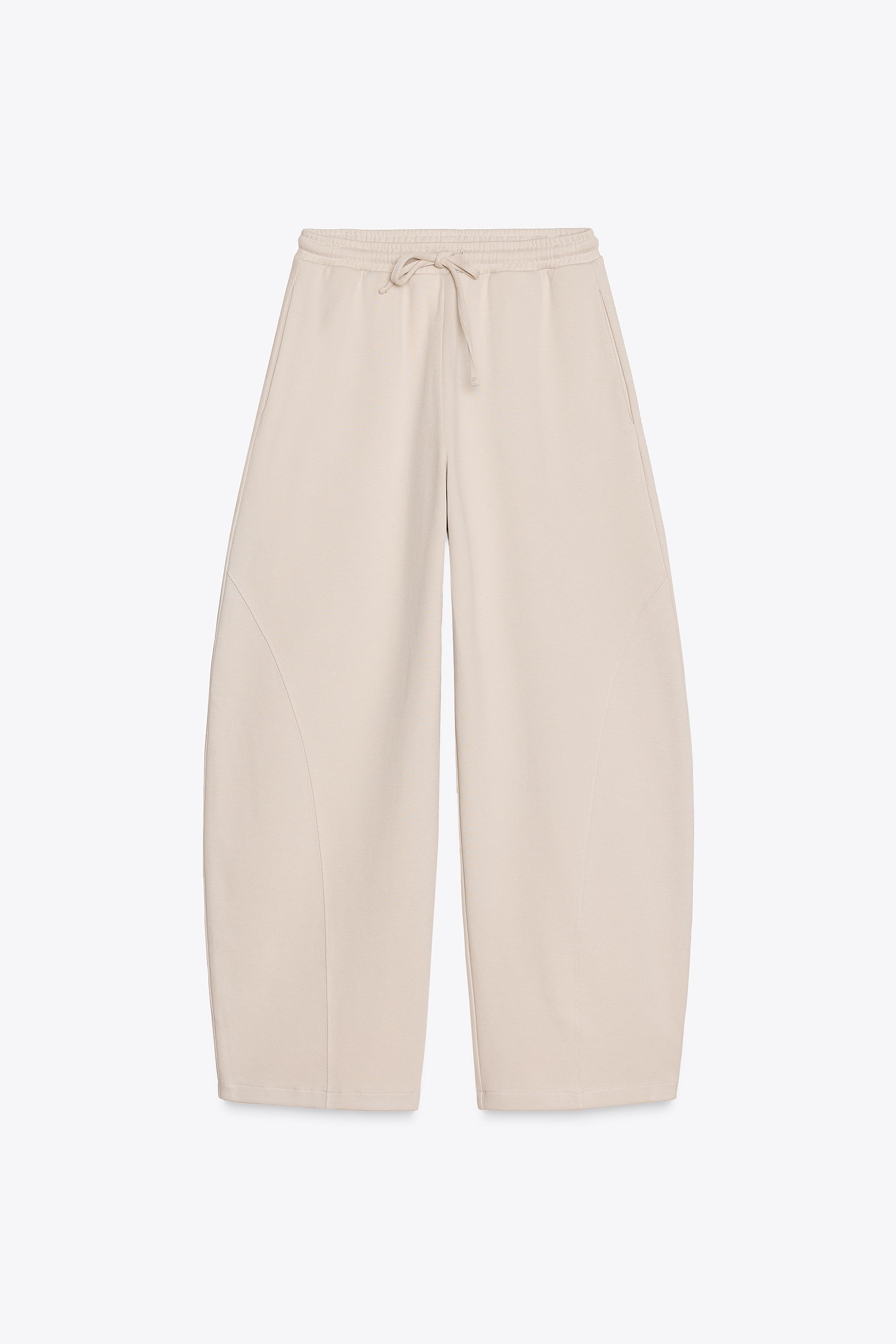 安心★関税込み★ZARA★CONTRAST BALLOON TROUSERS CONTRAST BALLOON TROUSERS - Mid-ecru | ZARA Spain
