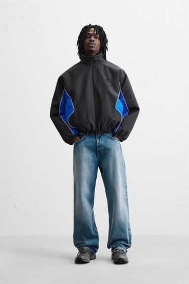 FUNKTIONSJACKE MIT COLOR BLOCK - Blau von Zara
