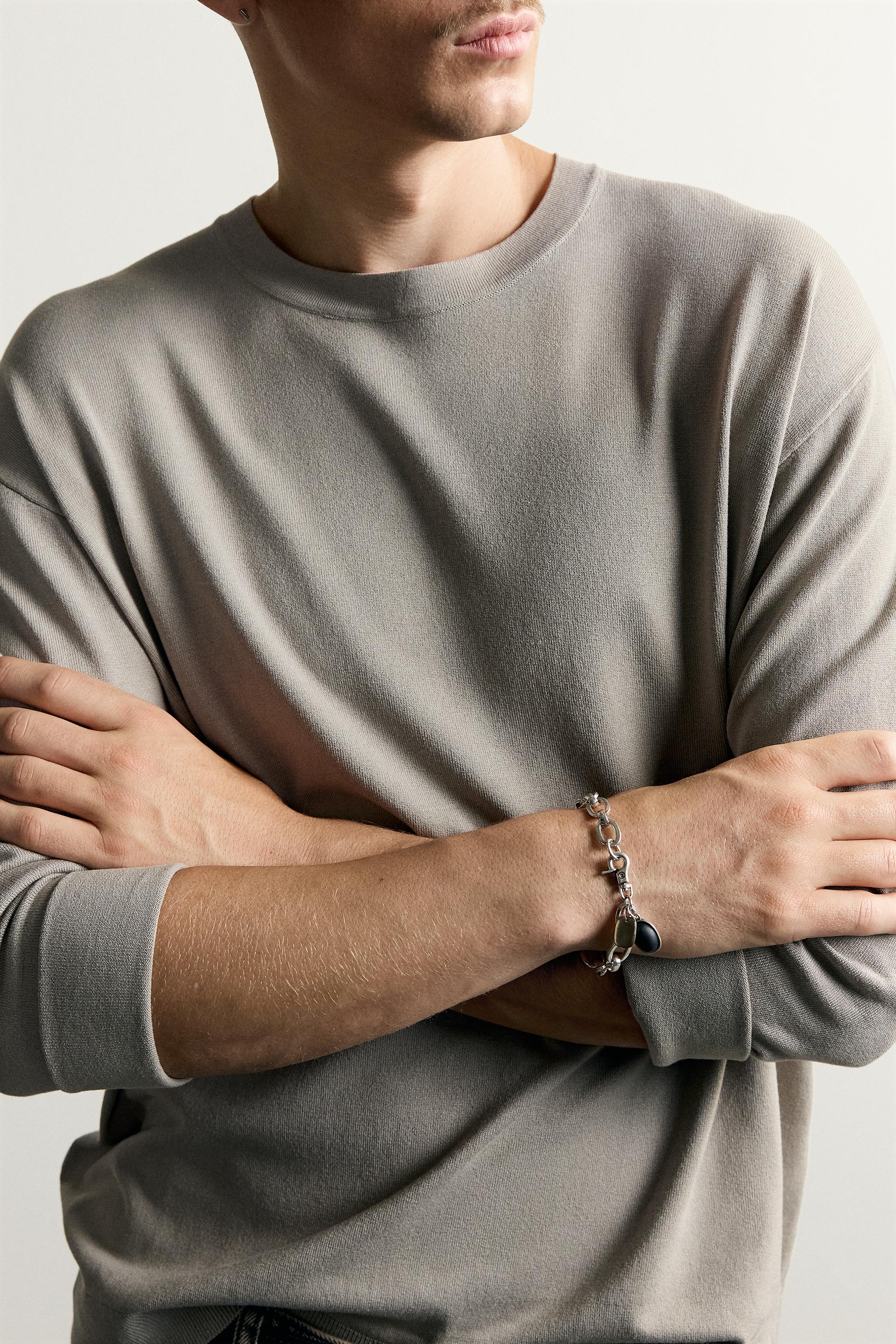 Мужские аксессуары Zara METALLIC CHARM BRACELET — фото 2