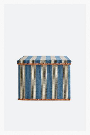 PANIER ENFANT PLIABLE À RAYURES - Bleu de Zara