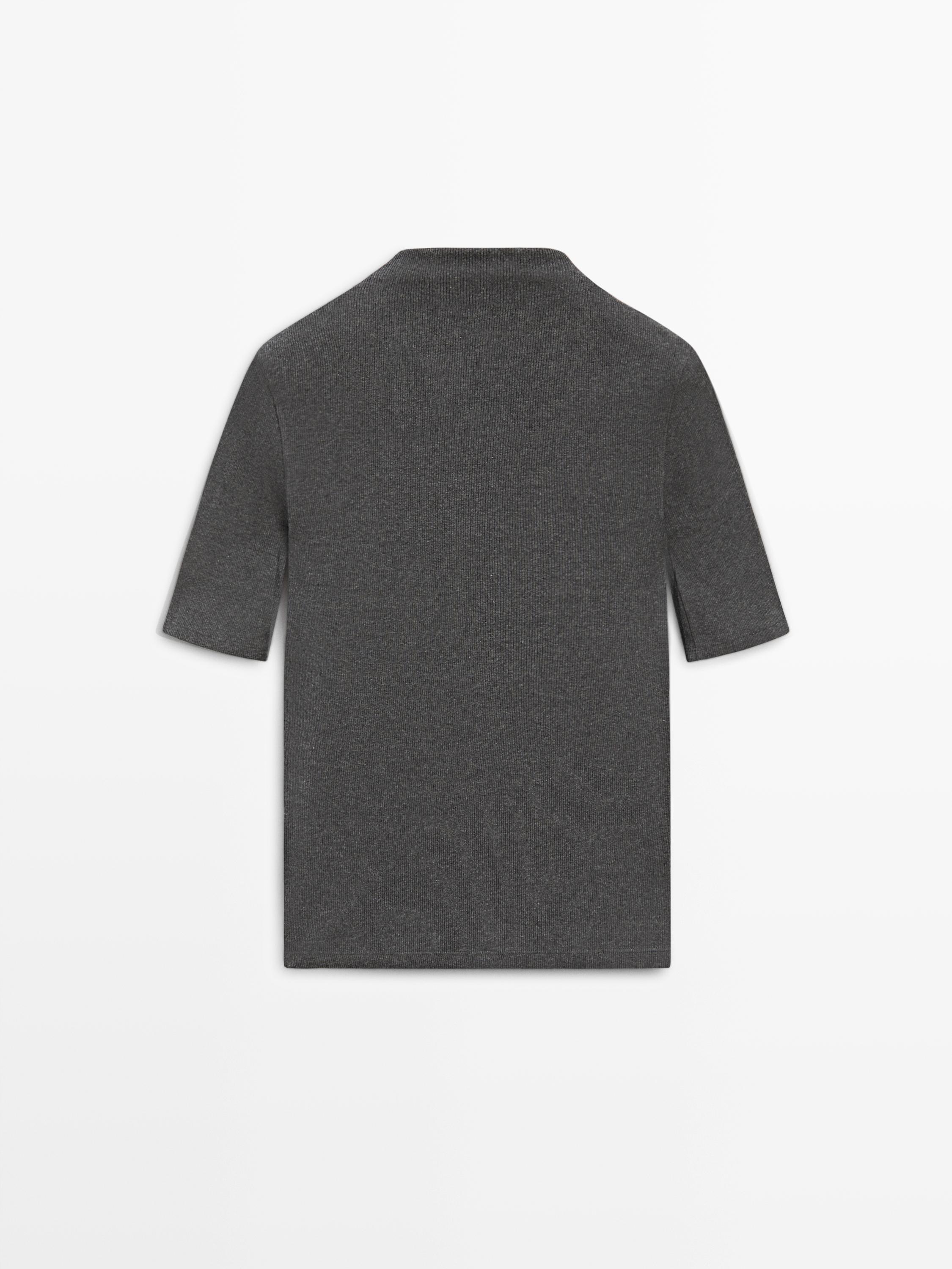 Short sleeve cotton blend T-shirt