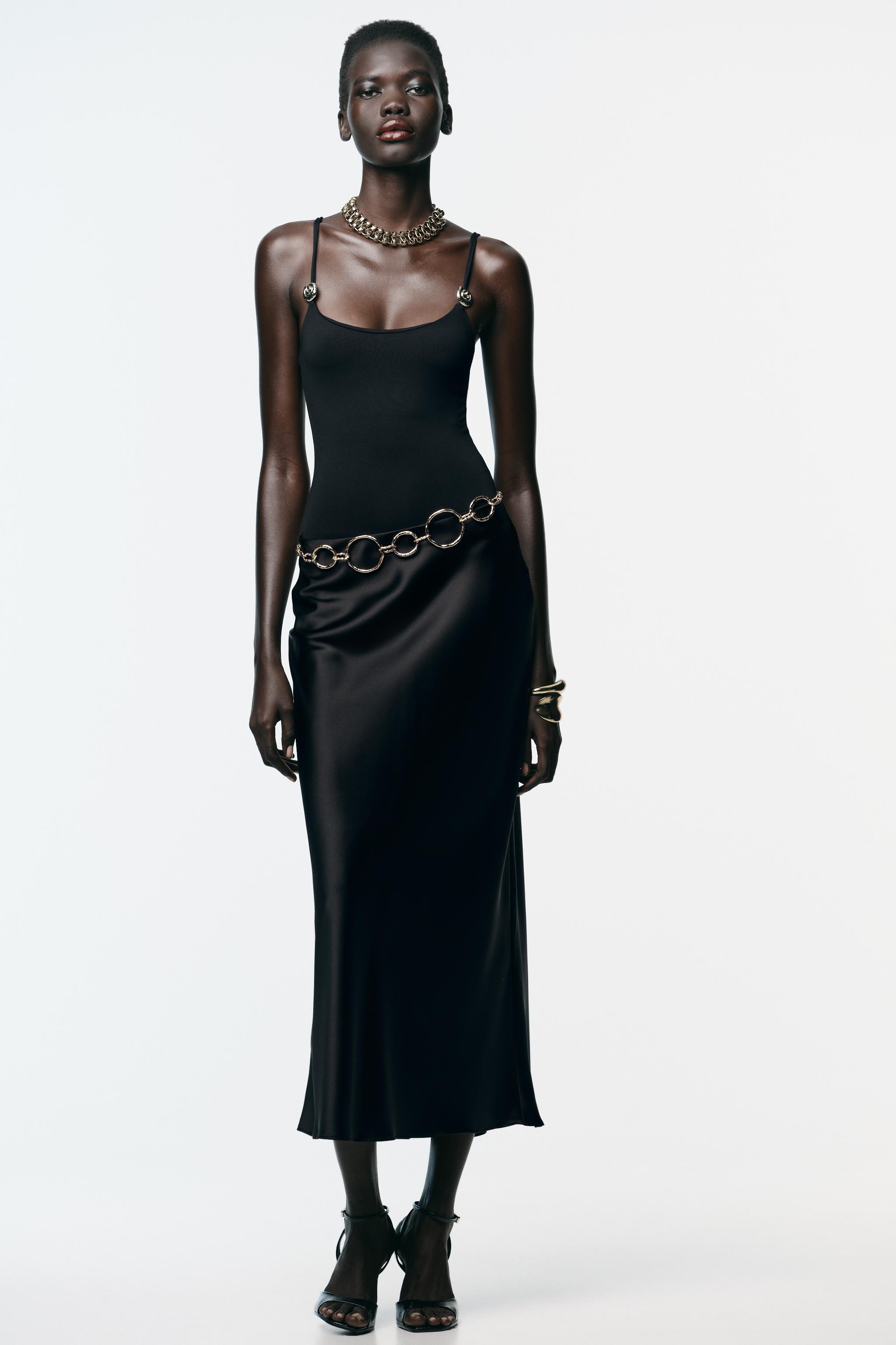 LALA 黒 ボディスーツ 2点セット ブラックボディスーツ – レディース | ZARA 日本