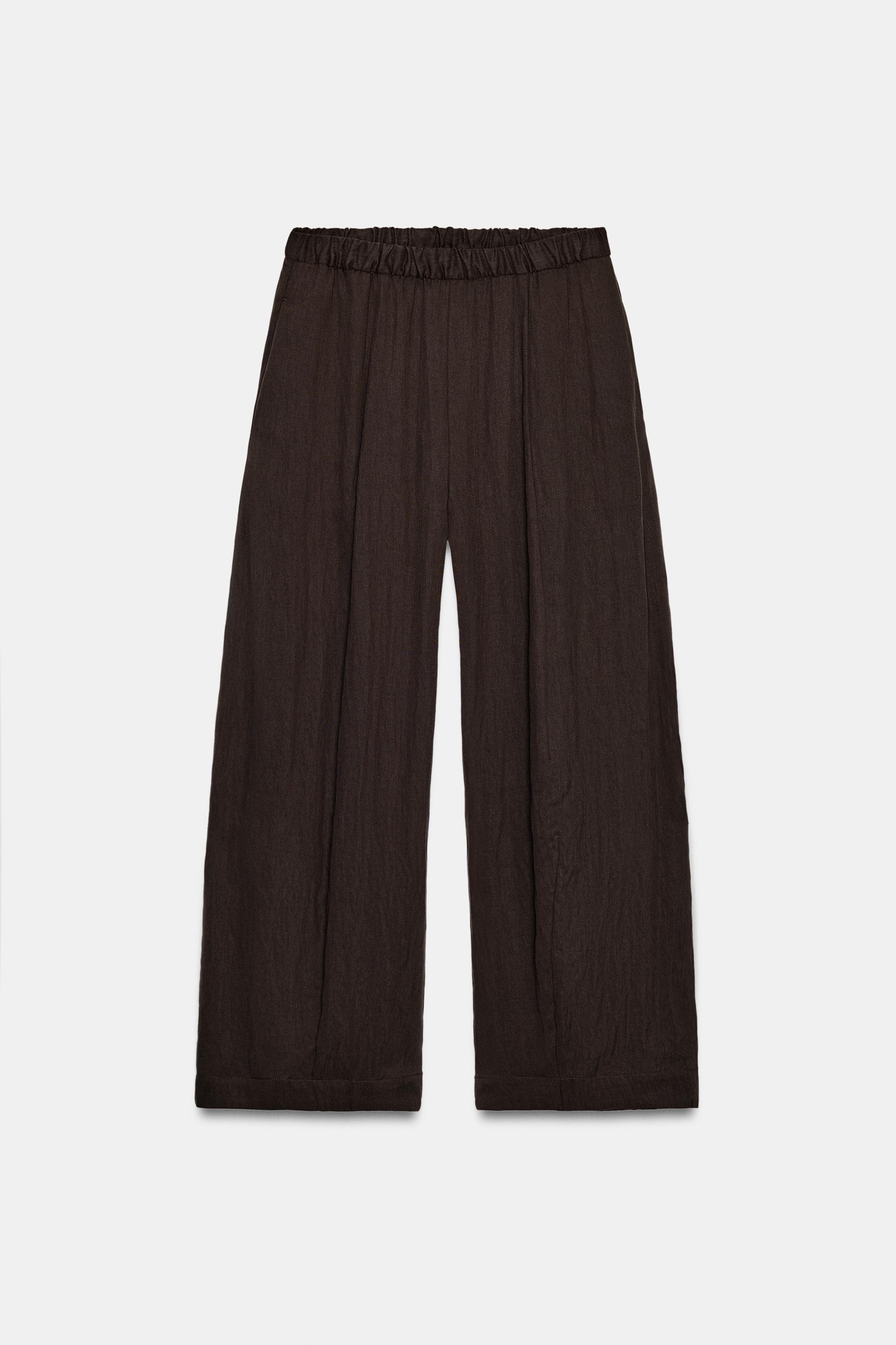BARREL PANTS ZW COLLECTION - Oyster-white | ZARA United States