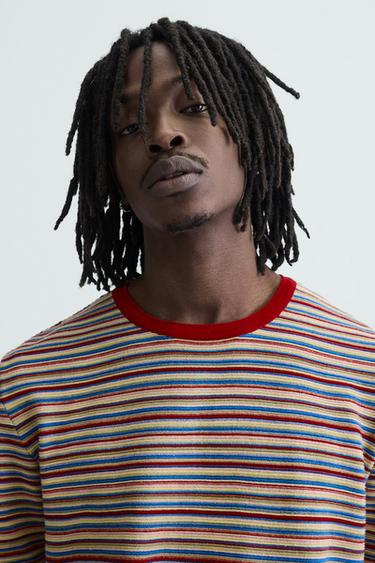 CAMISETA PUNTO RAYAS - Multicolor de Zara
