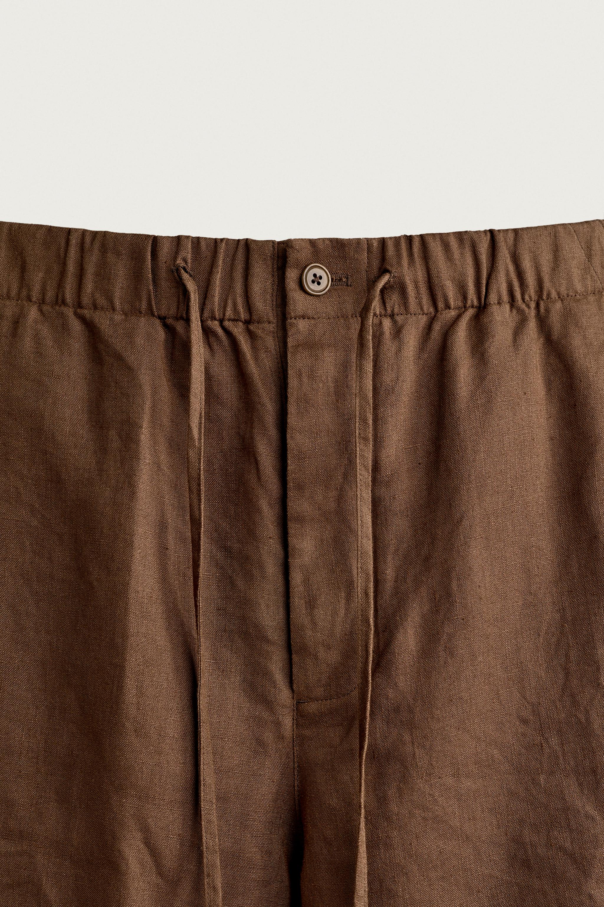 100% LINEN RELAXED FIT SHORTS