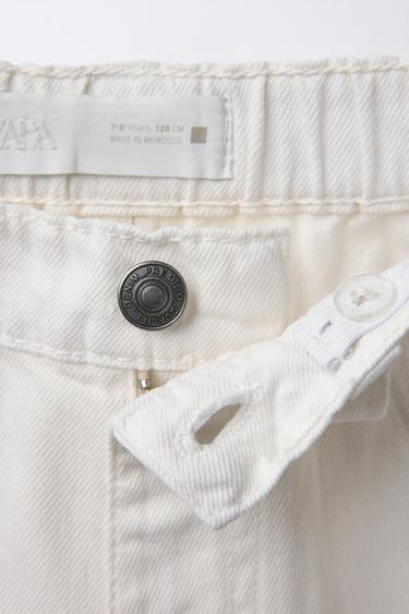 RELAXED BAGGY JEANS - Ecru by Zara - Image 3