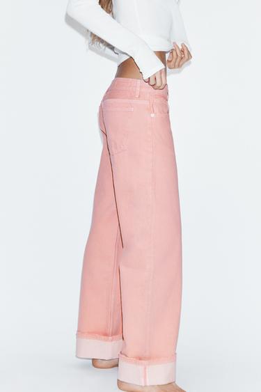 JEAN TRF LOOSE FOLDED TAILLE BASSE - Rose de Zara - Image 3
