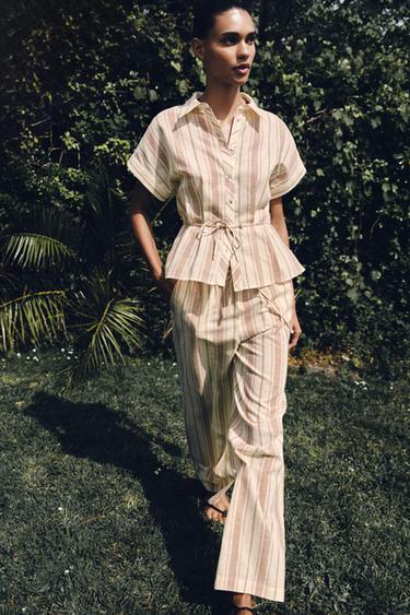 STRIPED METALLIC THREAD SHIRT - Multicoloured by Zara - Image 0