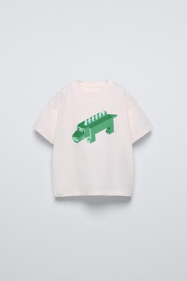 T-SHIRT MIT ANIMALPRINT - Eis von Zara - Bild 0