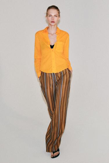 VL CRPPD SHRT 16 - Pumpkin by Zara