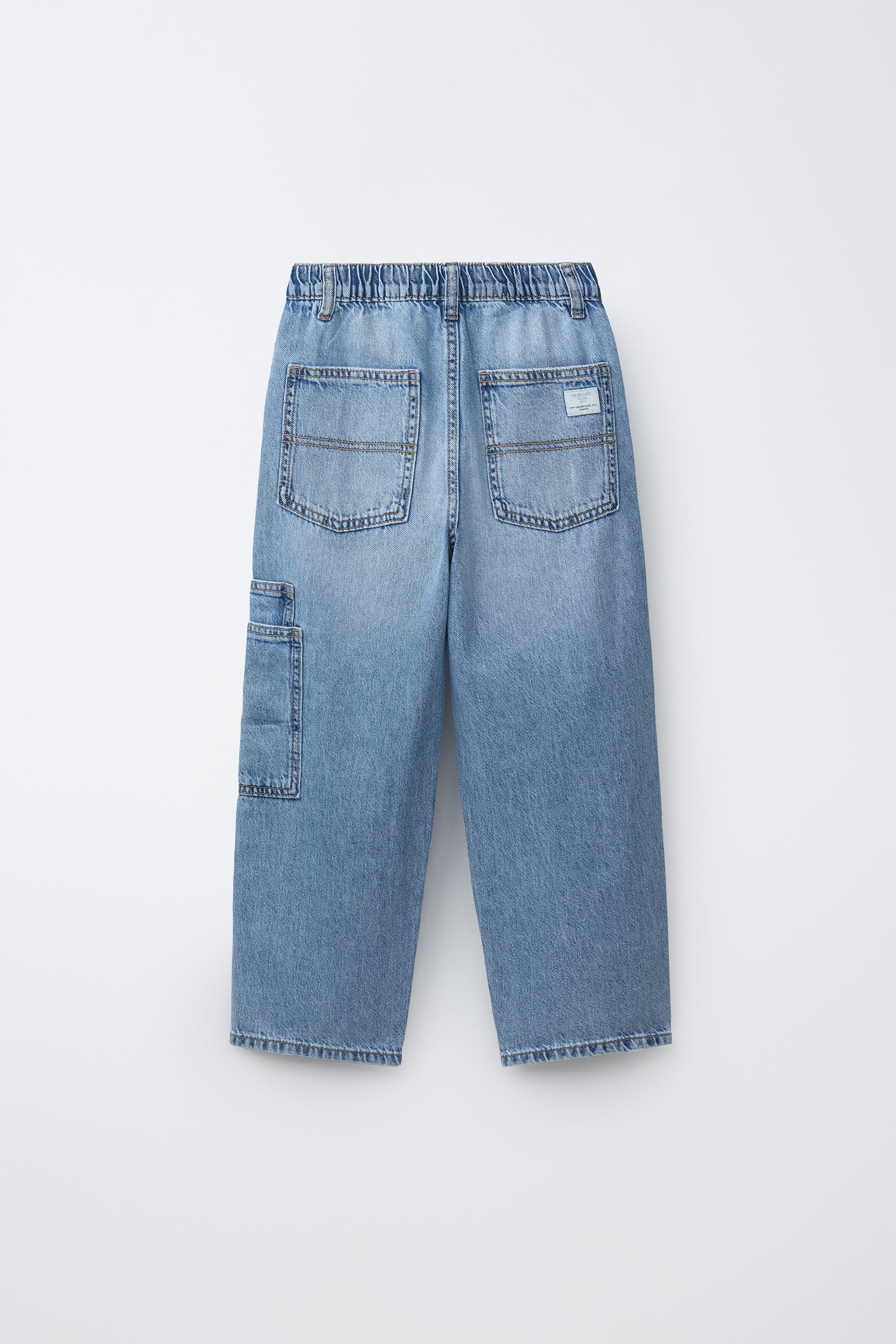 ルーズフィット カーゴデニムパンツ - ライトブルー | ZARA Japan / 日本
