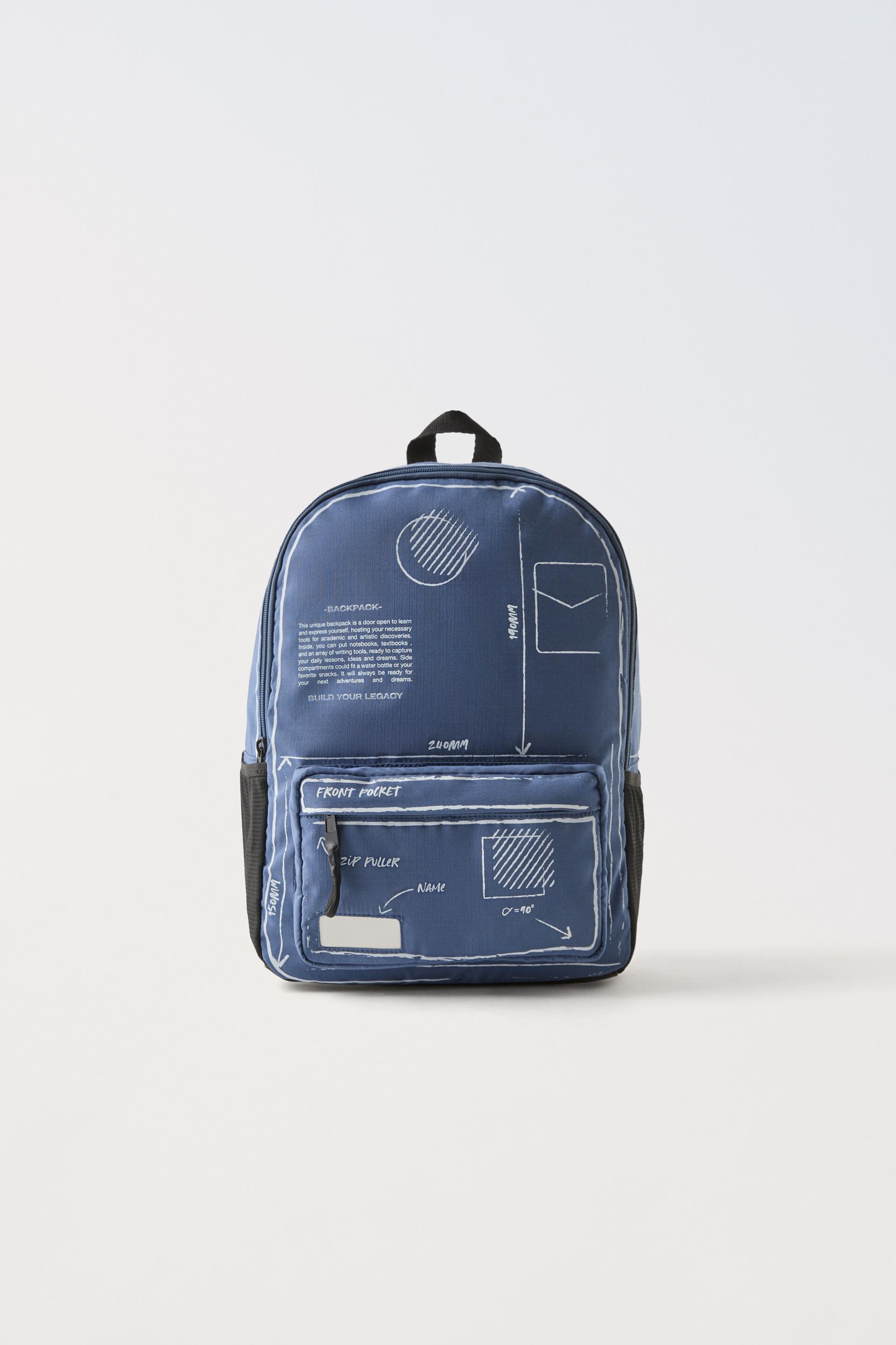 TEXT MINI BACKPACK - Blue | ZARA United States