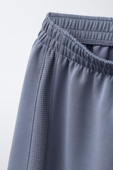 PANTALON BARREL DE SPORT AVEC MODAL - Bleu de Zara - Image 2
