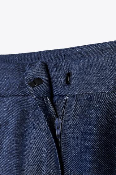 100% LINEN TROUSERS ZW COLLECTION LIMITED EDITION - Faded blue by Zara - Image 3