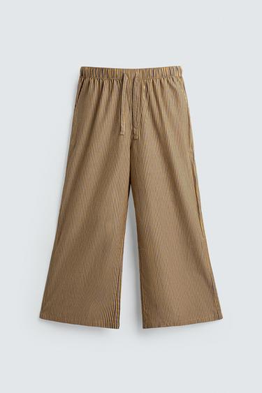 PANTALÓN ESTRUCTURA RAYAS - Amarillo de Zara