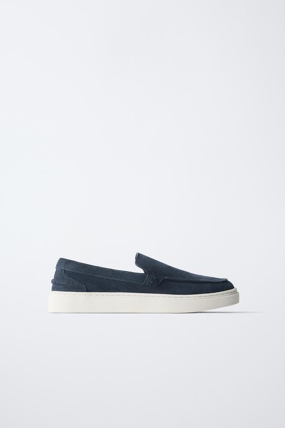 MOCASÍN PIEL - Azul Marino de Zara - Imagen 0