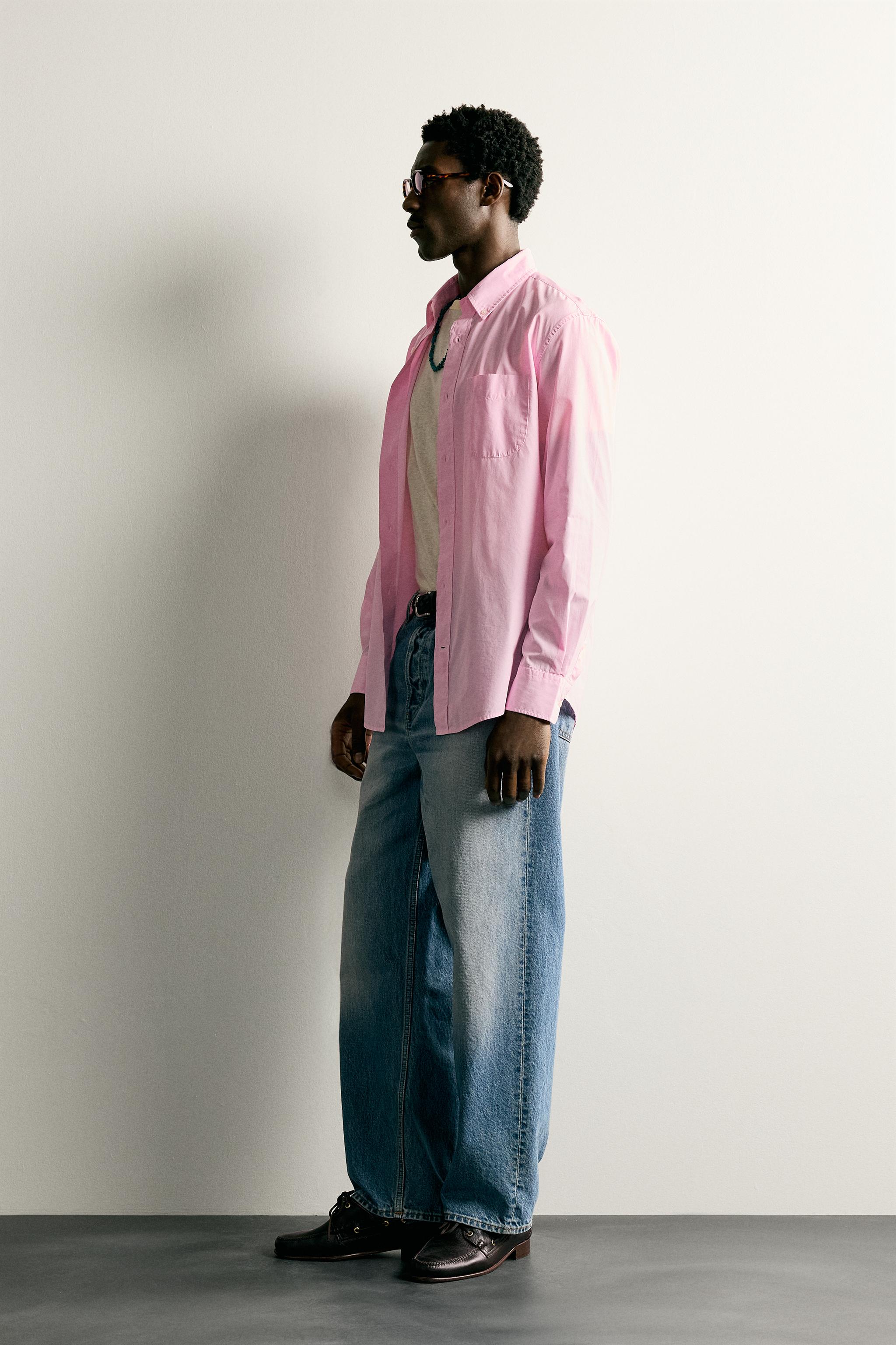 Zara PAMUKLU REGULAR FIT GÖMLEK görsel 4