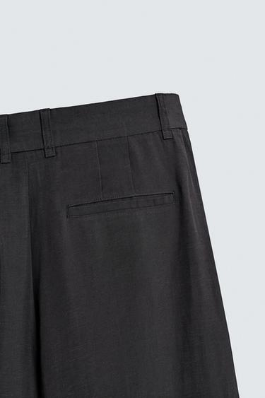 RELAXED FIT WIDE-LEG SUIT TROUSERS - Anthracite grey by Zara - Image 9