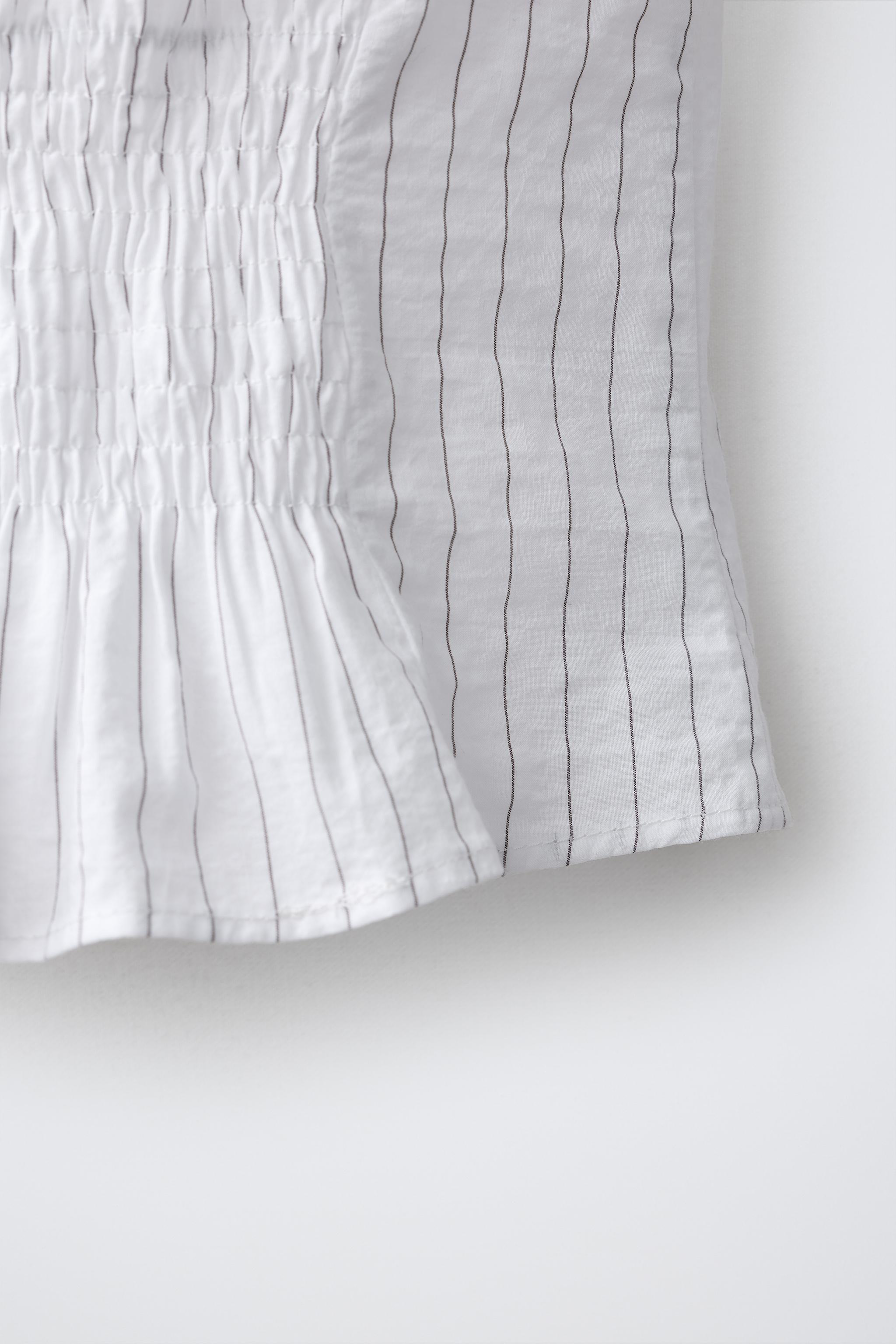 Детские рубашки Zara STRIPED SHIRT WITH FROG FASTENING — фото 4