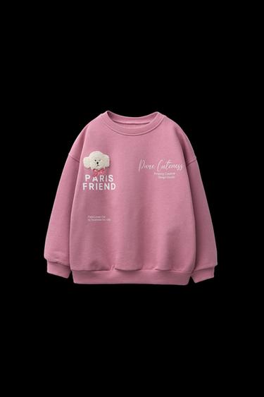 TERRY PATCH SWEATSHIRT - Mid-pink by Zara - Image 0