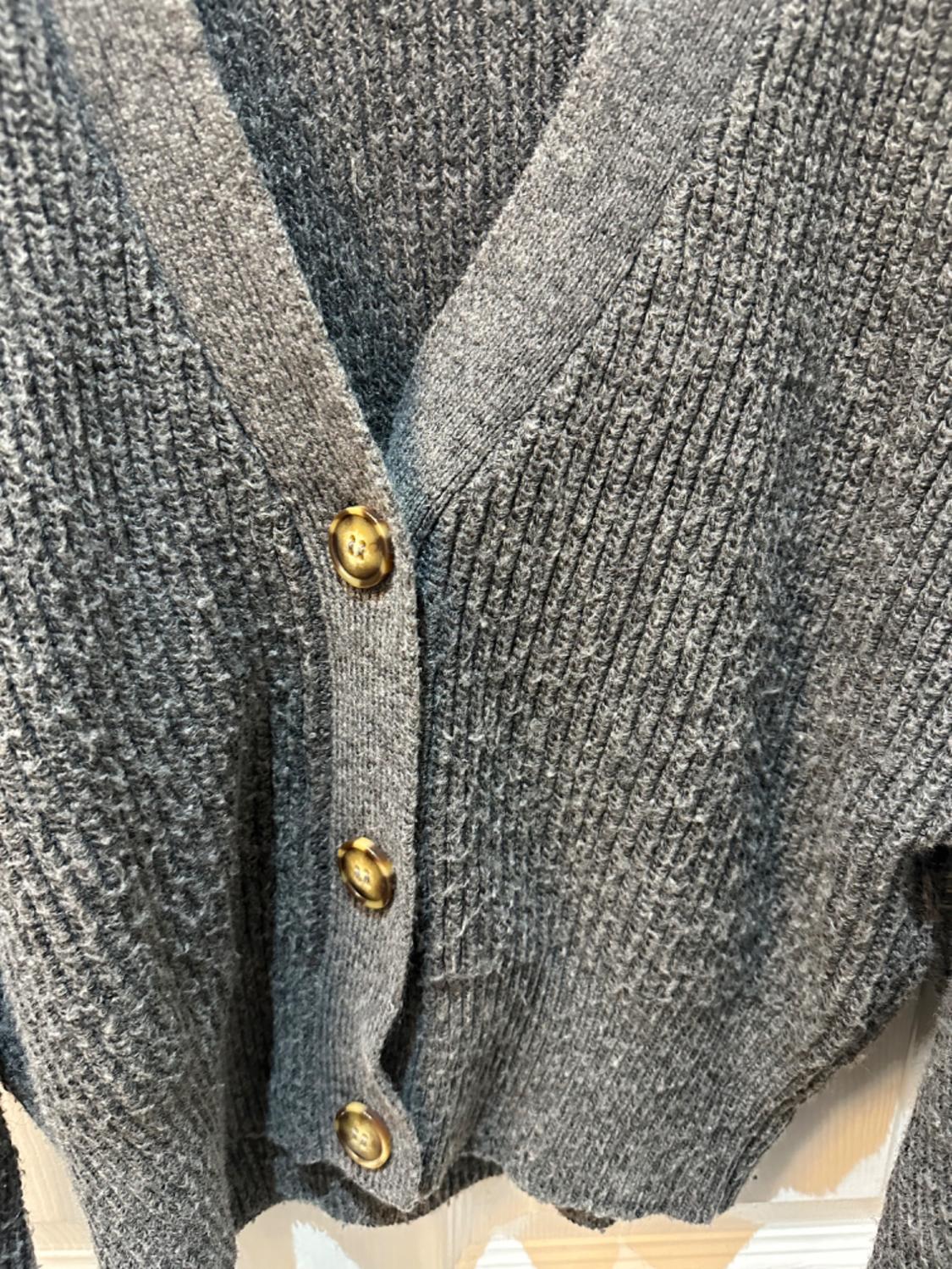 TEXTURED WEAVE KNIT CARDIGAN - Image 3