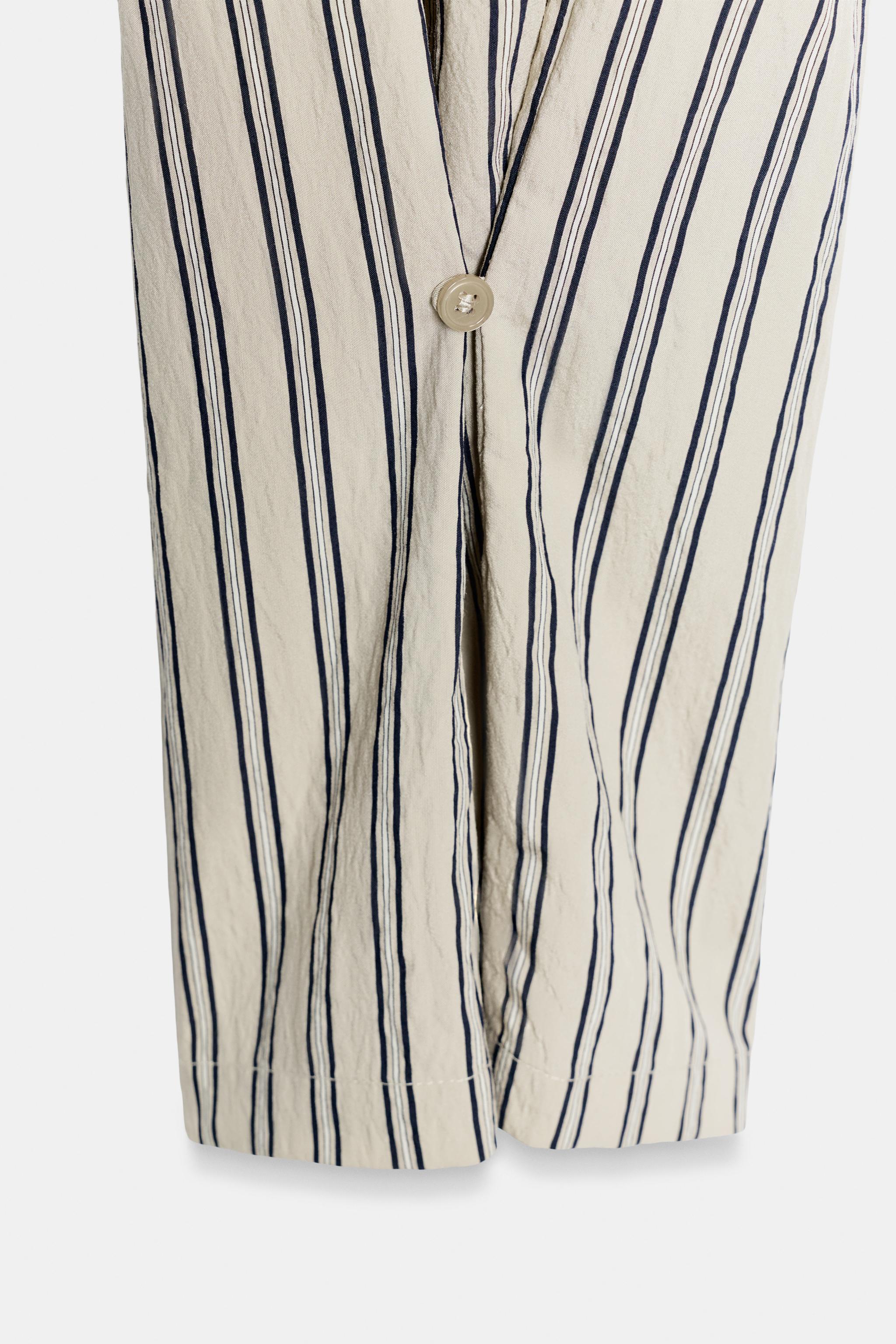 ZW COLLECTION STRIPED STRAIGHT LEG PANTS