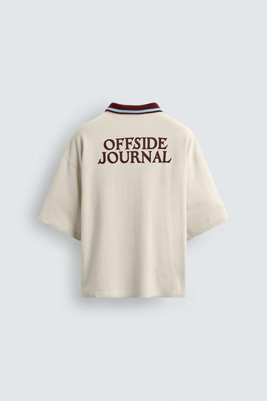 RETRO FOOTBALL PRINT POLO SHIRT - Sand by Zara - Image 7