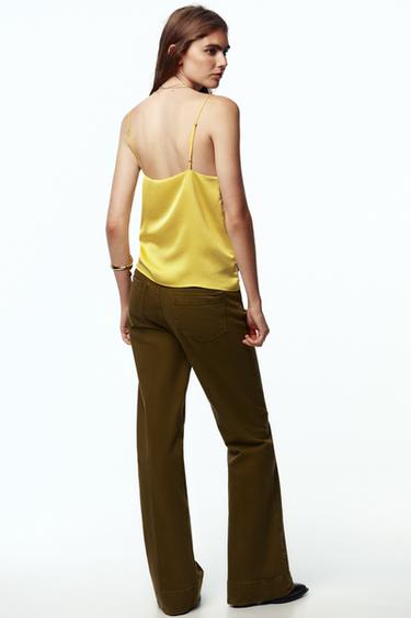 JEAN Z1975 POCHES PLASTRON TAILLE HAUTE - Vert huile de Zara - Image 4