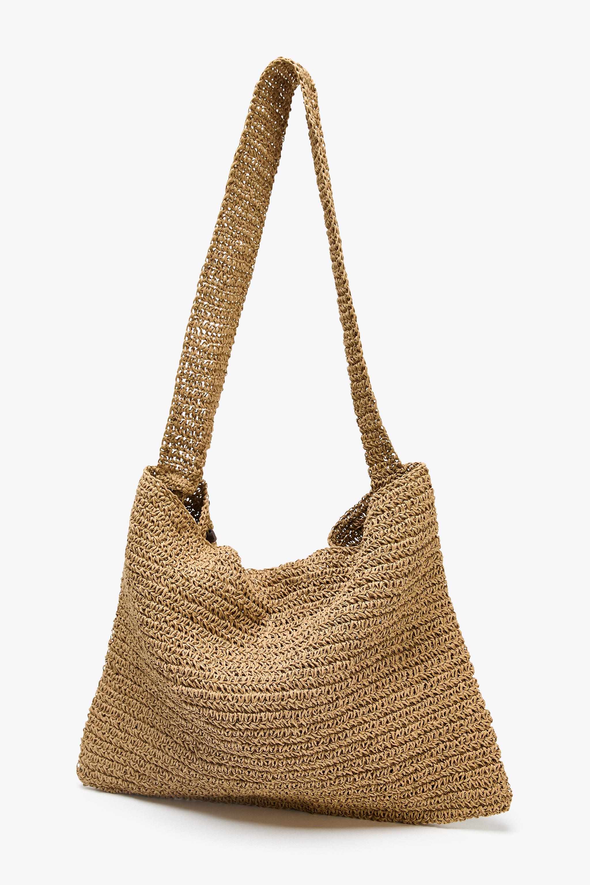 すぐ届く★完売品 ZARA トートバッグ ビーズ付きジュート風 16226610111-p.jpg?ts=1750259542325