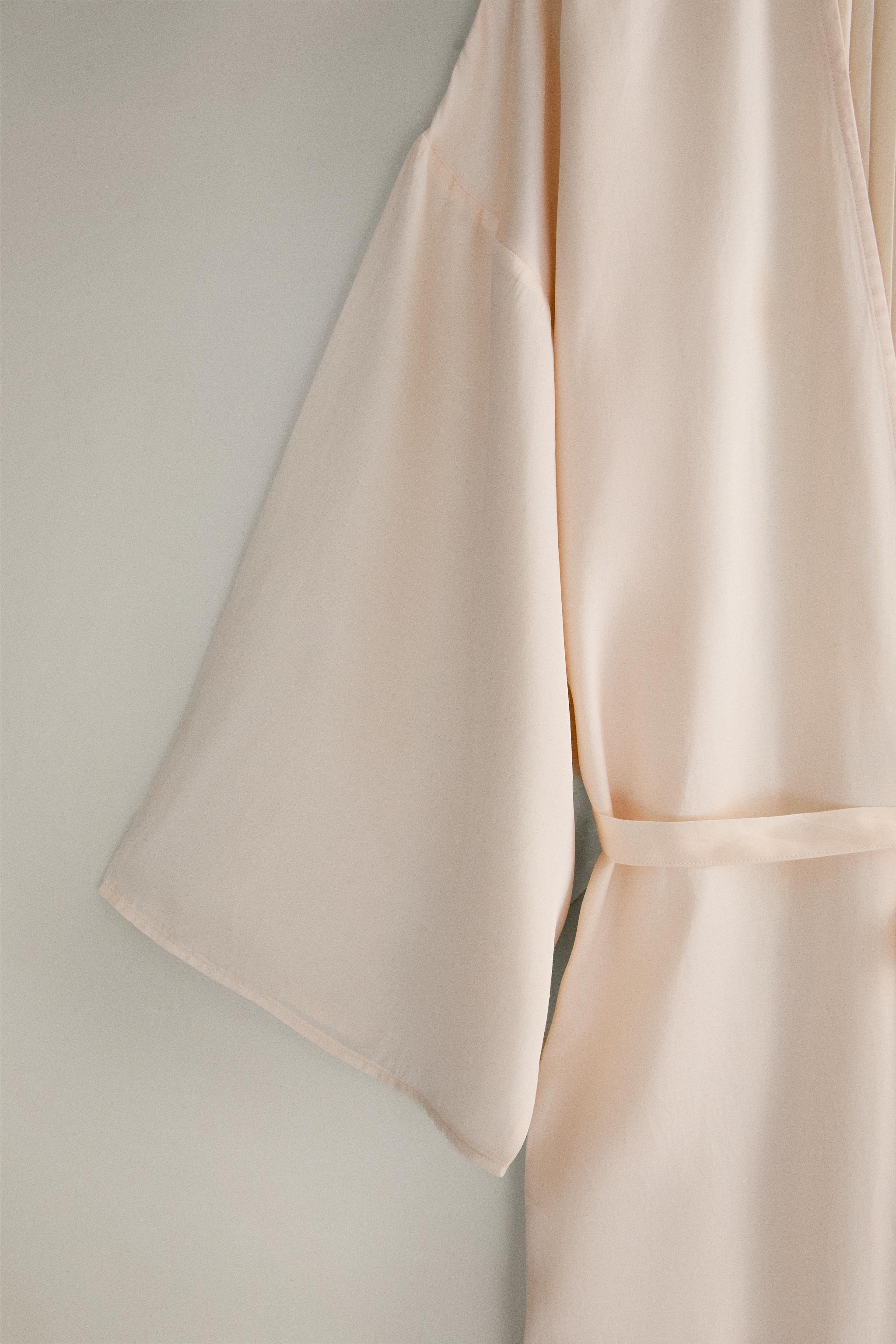 ROBE DE CHAMBRE SATIN PLISSÉ