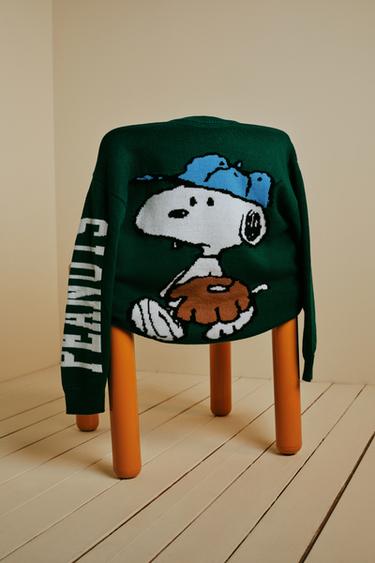 SNOOPY PEANUTS™ KNIT JUMPER - Green by Zara