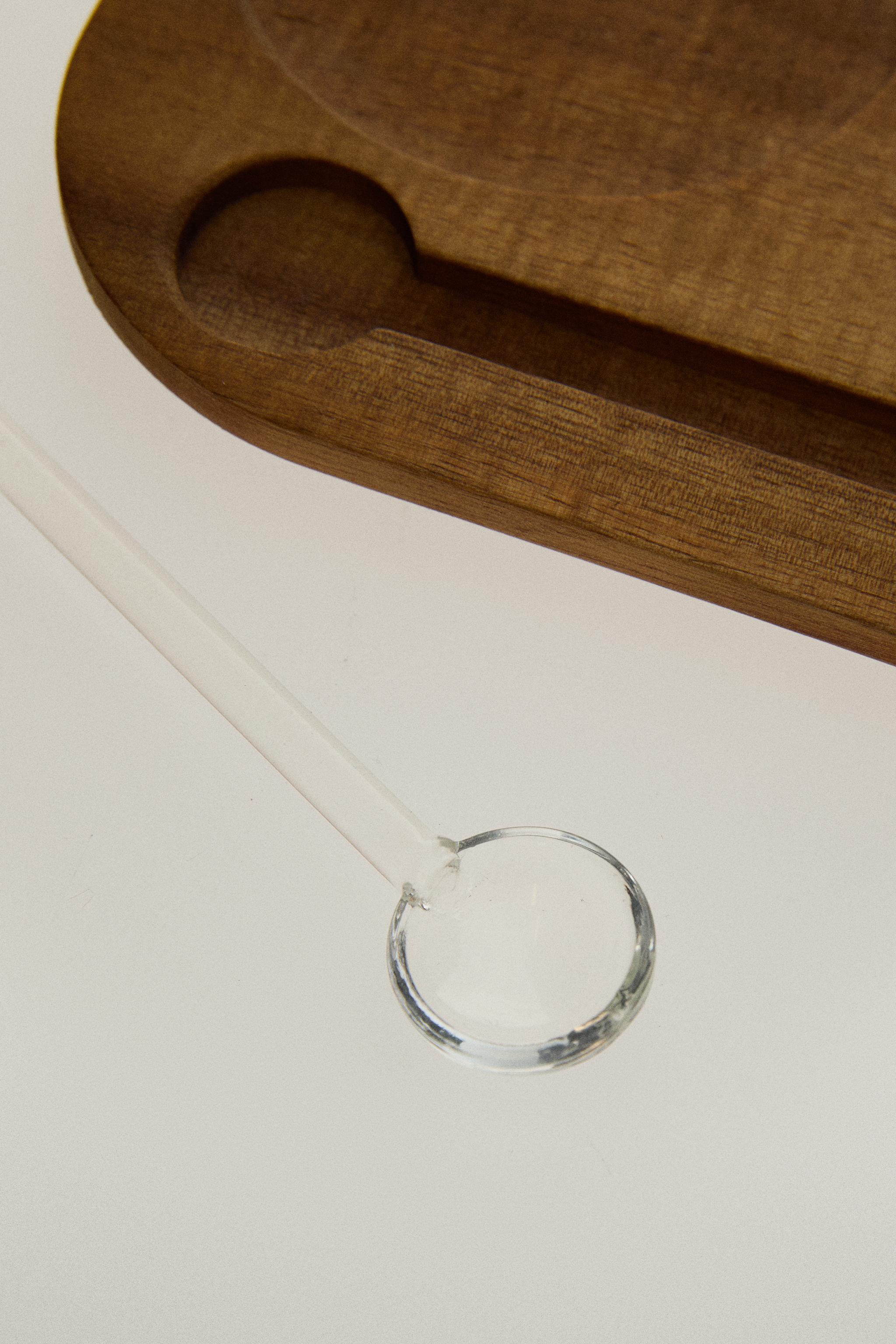 BOROSILICATE GLASS MUG WITH TRAY