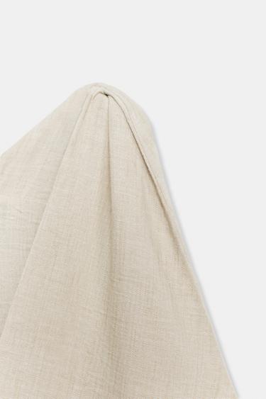 ROBE MI-LONGUE RUSTIQUE ET AMPLE - Beige clair de Zara - Image 7
