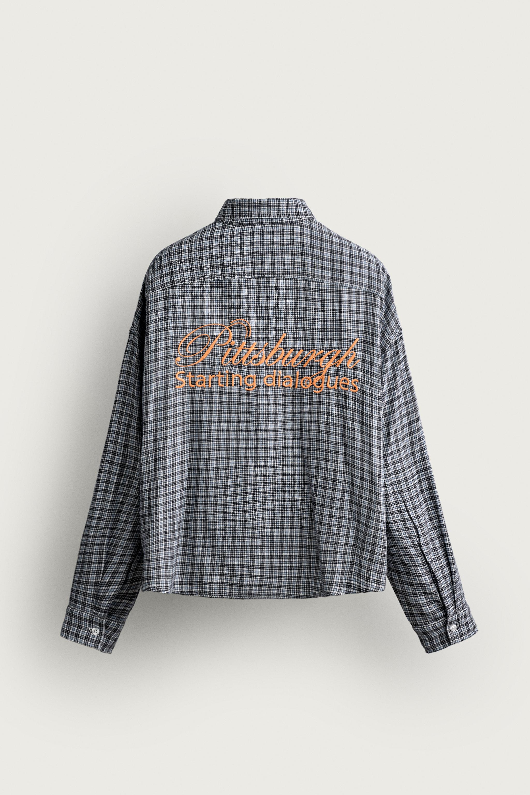 EMBROIDERED PLAID SHIRT