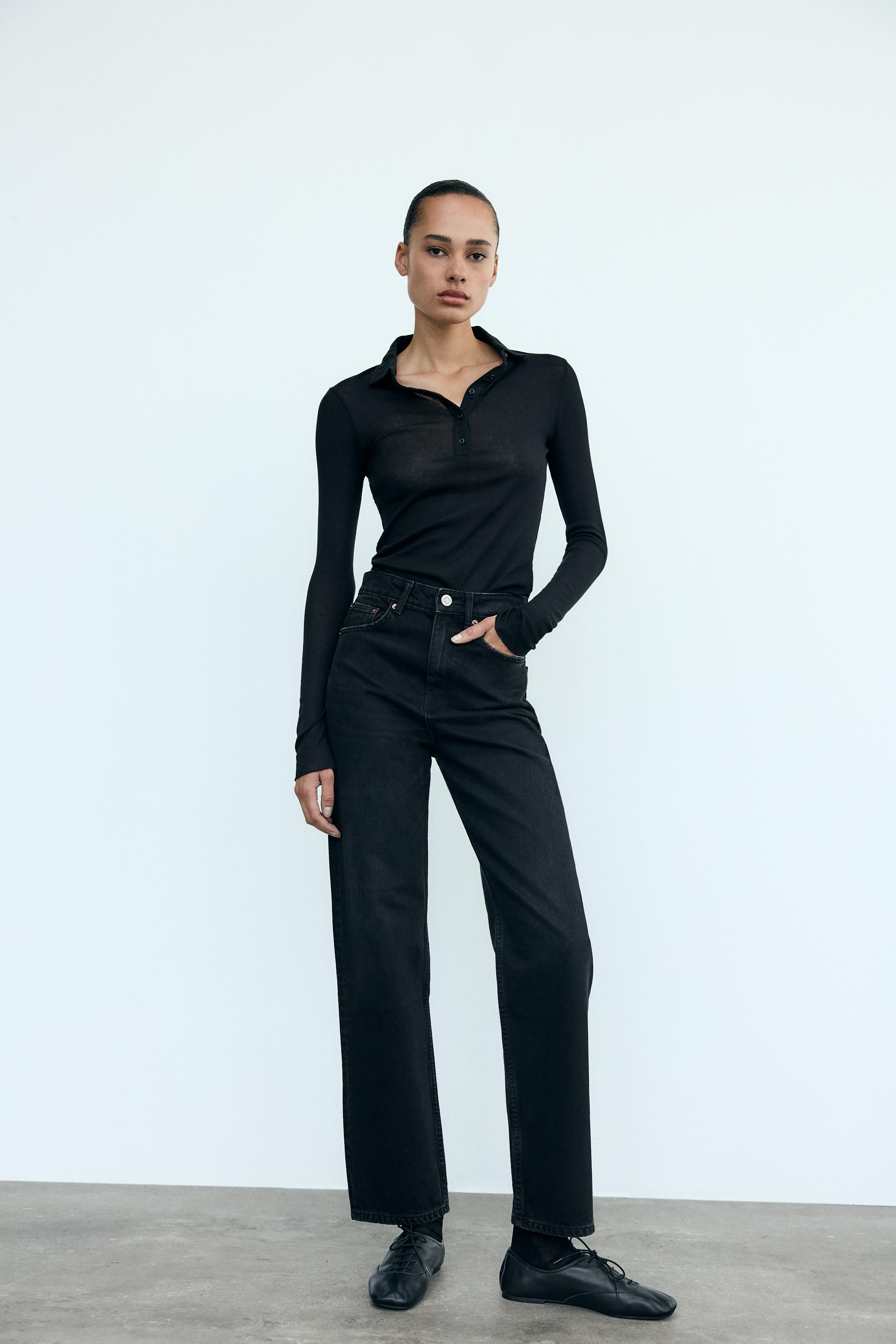 High waisted black jeans zara on sale